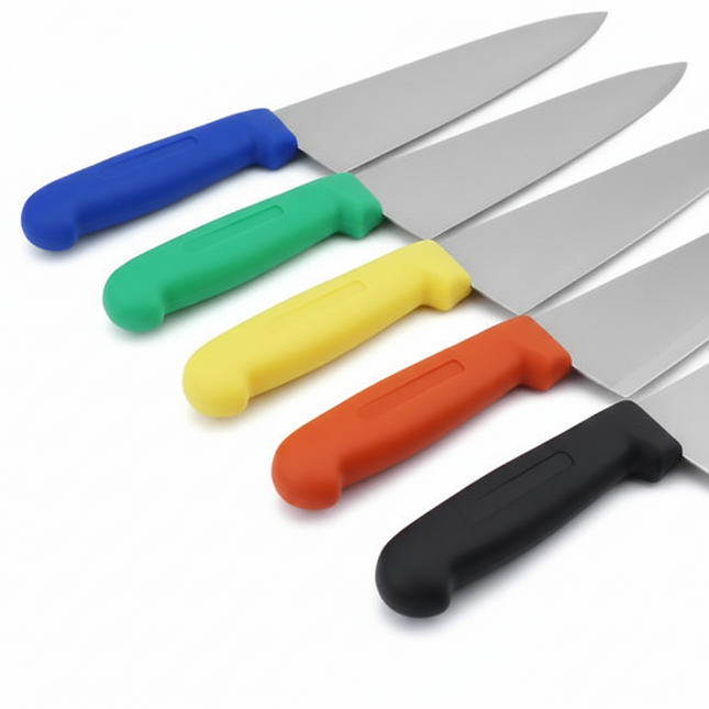 Colored Handle Kitchen Knife — 6", 7" & 8"