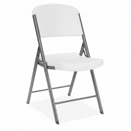 Heavy Duty White Folding Chair