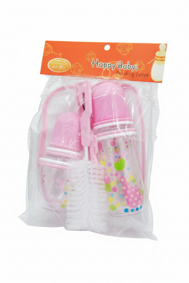 Baby Bottle Set with Cotton Buds
