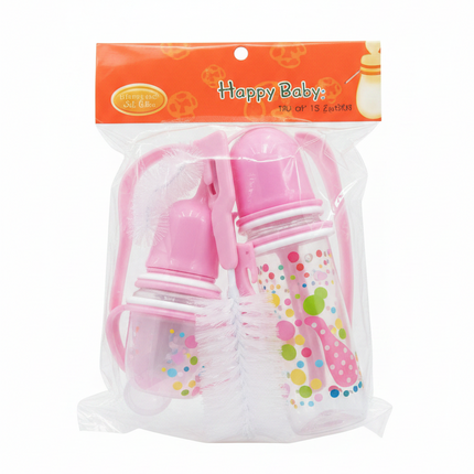 Baby Bottle Set with Cotton Buds