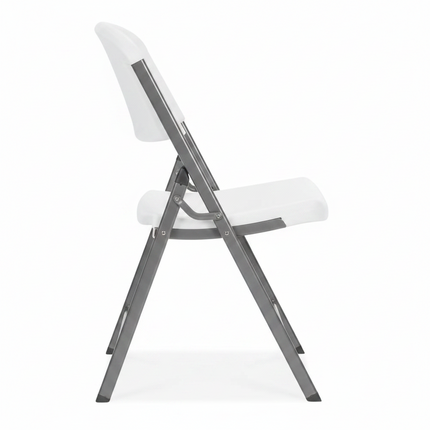 Heavy Duty White Folding Chair